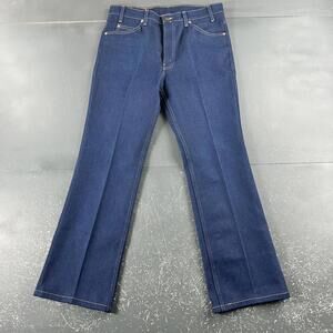 VTG Levis 517 Orange Tab Jeans Men 34x32 Dark Wash Bootcut Polyester Blend NWOT